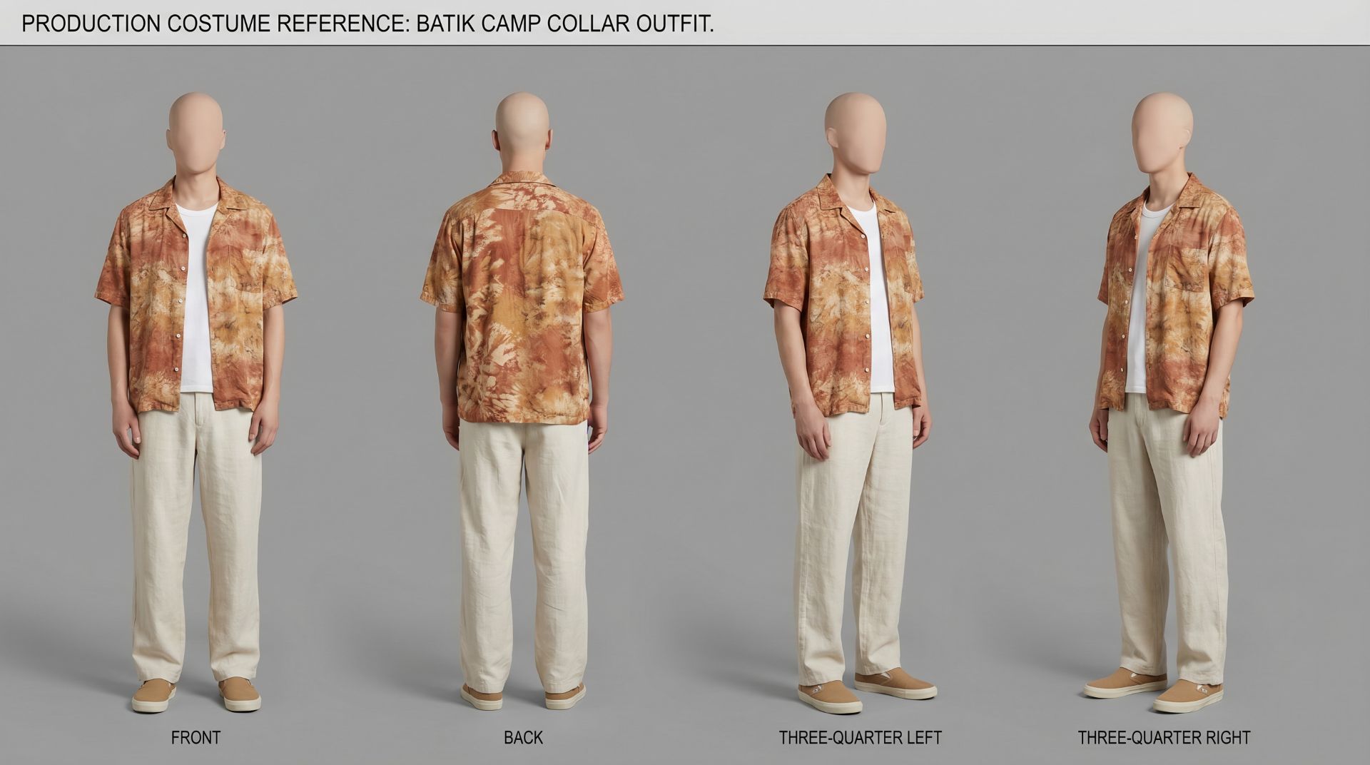 Reference comparison: costume direction across generative tools